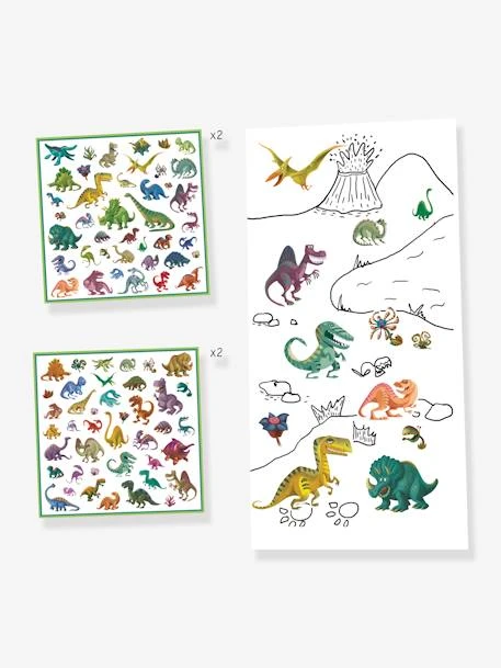160 Stickers Dinosaures DJECO Vert - Djeco 4 160 Stickers Dinosaures DJECO Vert - Djeco – Image 2