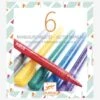 6 Marqueurs Pailletés DJECO Multicolore - Djeco -Jouets Pour Enfants 6 marqueurs pailletes djeco