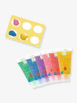 6 Tubes De Peinture à Doigts Paillettes - DJECO Jaune - Djeco -Jouets Pour Enfants 6 tubes de peinture a doigts paillettes djeco 2