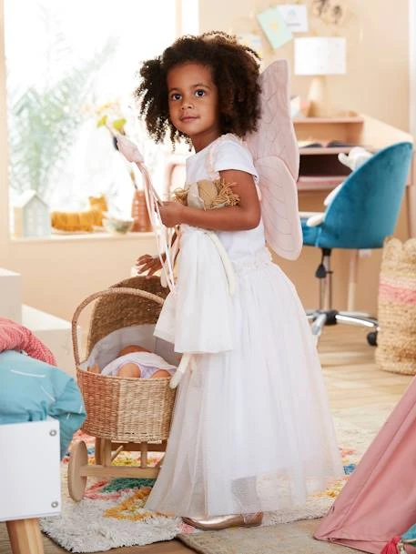 Ailes De Papillon En Gaze De Coton + Baguette Magique Rose - Vertbaudet 4 Ailes De Papillon En Gaze De Coton + Baguette Magique Rose - Vertbaudet – Image 2