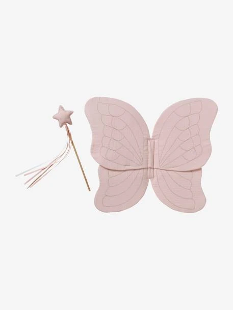 Ailes De Papillon En Gaze De Coton + Baguette Magique Rose - Vertbaudet 3 Ailes De Papillon En Gaze De Coton + Baguette Magique Rose - Vertbaudet