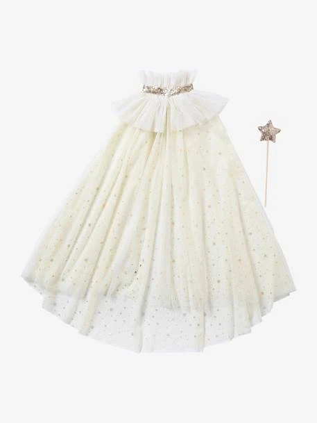 Cape à Paillettes + Baguette Blanc - Vertbaudet 5 Cape à Paillettes + Baguette Blanc - Vertbaudet – Image 3