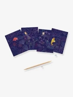 Cartes à Gratter Nature Luxuriante DJECO Violet - Djeco -Jouets Pour Enfants cartes a gratter nature luxuriante djeco 3