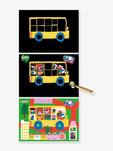 Cartes à Gratter Véhicules à Découvrir DJECO Bleu - Djeco 4 Cartes à Gratter Véhicules à Découvrir DJECO Bleu - Djeco – Image 2