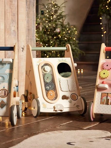 Chariot De Marche Avec Freins HANOÏ En Bois FSC® Multicolore - Vertbaudet 5 Chariot De Marche Avec Freins HANOÏ En Bois FSC® Multicolore - Vertbaudet – Image 3