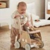 Chariot De Marche Poussette En Bois FSC® Rose - Vertbaudet -Jouets Pour Enfants chariot de marche poussette en bois fsc