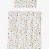 Couette + Oreiller Poupon En Gaze De Coton Blanc Fleuri - Vertbaudet -Jouets Pour Enfants couette oreiller poupon en gaze de coton