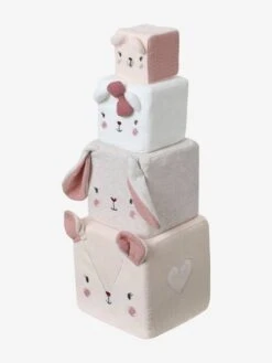 Cubes En Tissu GRENIER Beige - Vertbaudet -Jouets Pour Enfants cubes en tissu grenier 2