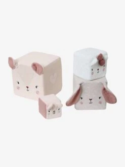 Cubes En Tissu GRENIER Beige - Vertbaudet -Jouets Pour Enfants cubes en tissu grenier 3