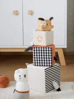 Cubes En Tissu MES PETITS JOUETS Multicolore - Vertbaudet -Jouets Pour Enfants cubes en tissu mes petits jouets 4