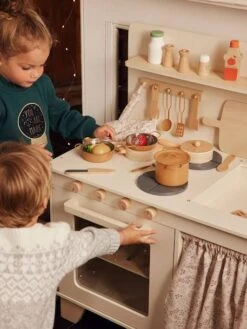 Cuisinette équipée Avec Rideau - En Bois FSC® Multicolore - Vertbaudet -Jouets Pour Enfants cuisinette equipee avec rideau en bois fsc 5