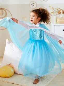 Déguisement De Princesse Avec Cape, Baguette Et Couronne Bleu - Vertbaudet -Jouets Pour Enfants deguisement de princesse avec cape baguette et couronne 2