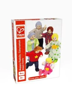 Famille De 6 Poupées En Bois HAPE Multicolore - Hape -Jouets Pour Enfants famille de 6 poupees en bois hape 2
