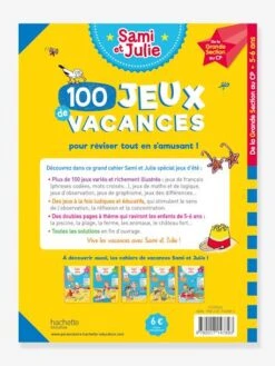 Livre éducatif Sami Et Julie - 100 Jeux De Vacances De La Grande Section Au CP - Cahier De Vacances 2021 - HACHETTE ÉDUCATION Blanc - Hachette -Jouets Pour Enfants livre educatif sami et julie 100 jeux de vacances de la grande section au cp cahier de vacances 2021 hachette education 2