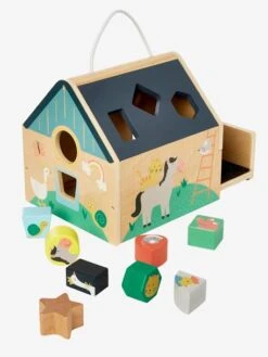 Maison Des Formes En Bois FSC® Multicolore - Vertbaudet -Jouets Pour Enfants maison des formes en bois fsc 3