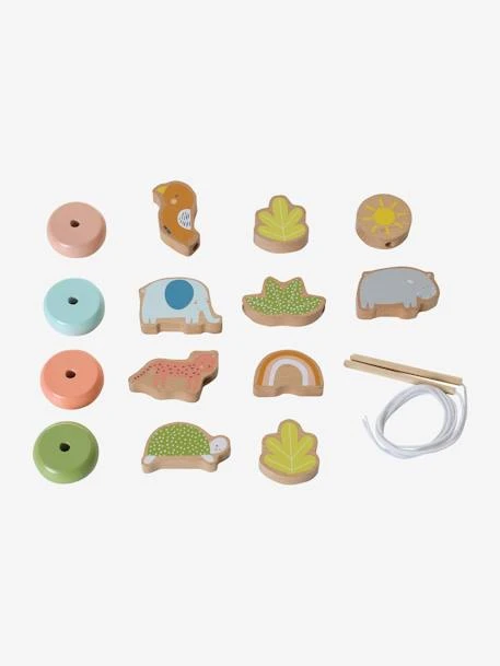 Mes Premières Perles à Enfiler En Bois FSC® Multicolore - Vertbaudet 4 Mes Premières Perles à Enfiler En Bois FSC® Multicolore - Vertbaudet – Image 2