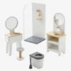 Mobilier De Salle De Bain Pour Poupée Mannequin En Bois FSC® Blanc - Vertbaudet -Jouets Pour Enfants mobilier de salle de bain pour poupee mannequin en bois fsc