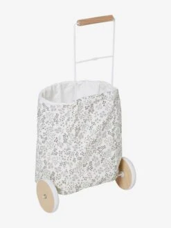 Panier De Courses à Roulettes En Métal, Tissu Et Bois FSC® Gris - Vertbaudet -Jouets Pour Enfants panier de courses a roulettes en metal tissu et bois fsc 4