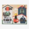 Planche à Verrous En Bois FSC® Multicolore - Vertbaudet -Jouets Pour Enfants planche a verrous en bois fsc