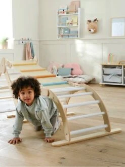 Pont D'escalade à Grimper En Bois FSC® Multicolore - Vertbaudet -Jouets Pour Enfants pont descalade a grimper en bois fsc 2