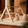 Portique D'éveil Base Triangle En Bois FSC® Beige - Vertbaudet -Jouets Pour Enfants portique deveil base triangle en bois fsc