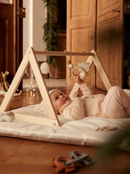 Portique D'éveil Base Triangle En Bois FSC® Beige - Vertbaudet 3 Portique D'éveil Base Triangle En Bois FSC® Beige - Vertbaudet