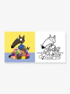 P'tit Loup - Cahier De Coloriages Pâques - AUZOU Blanc - Auzou -Jouets Pour Enfants ptit loup cahier de coloriages paques auzou 1