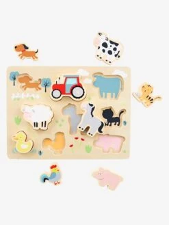 Puzzle à Encastrer Ferme En Bois FSC® Multicolore - Vertbaudet -Jouets Pour Enfants puzzle a encastrer ferme en bois fsc 3