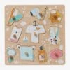 Puzzle Bouton Salle De Bain En Bois FSC® Multicolore - Vertbaudet -Jouets Pour Enfants puzzle bouton salle de bain en bois fsc