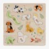 Puzzle Boutons Animaux De Compagnie En Bois FSC® Multicolore - Vertbaudet