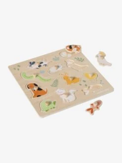 Puzzle Boutons Animaux De Compagnie En Bois FSC® Multicolore - Vertbaudet -Jouets Pour Enfants puzzle boutons animaux de compagnie en bois fsc 3