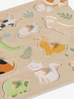 Puzzle Boutons Animaux De Compagnie En Bois FSC® Multicolore - Vertbaudet -Jouets Pour Enfants puzzle boutons animaux de compagnie en bois fsc 4