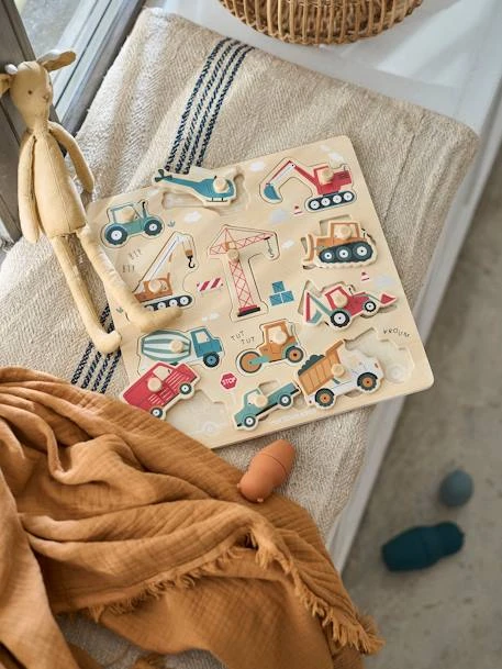 Puzzle Boutons Chantier En Bois FSC® Jaune - Vertbaudet 3 Puzzle Boutons Chantier En Bois FSC® Jaune - Vertbaudet