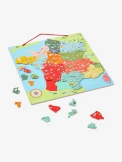 Puzzle De La France Magnétique En Bois FSC® Multicolore - Vertbaudet