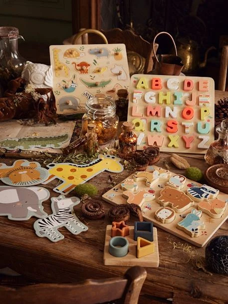 Puzzle Des Formes En Bois Et Silcone Multicolor - Vertbaudet 4 Puzzle Des Formes En Bois Et Silcone Multicolor - Vertbaudet – Image 2