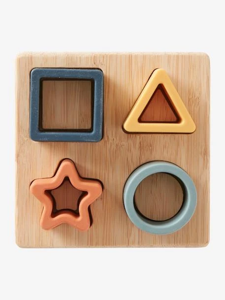 Puzzle Des Formes En Bois Et Silcone Multicolor - Vertbaudet 5 Puzzle Des Formes En Bois Et Silcone Multicolor - Vertbaudet – Image 3