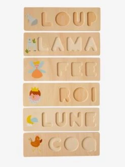 Puzzle Des Mots à Encastrer En Bois FSC® Multicolore - Vertbaudet -Jouets Pour Enfants puzzle des mots a encastrer en bois fsc 2