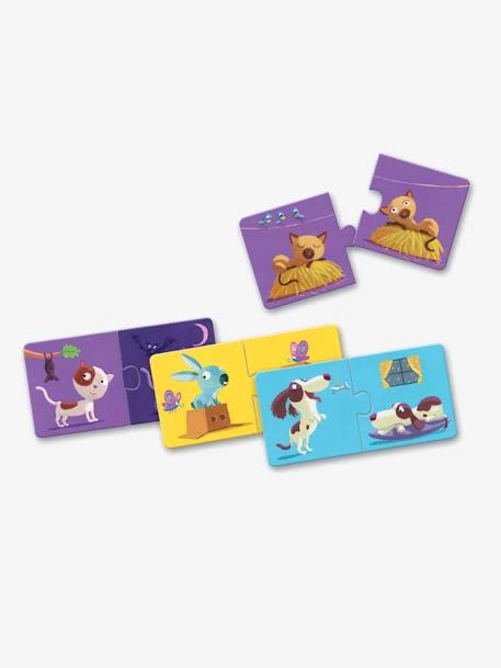 Puzzle Duo Les Contraires DJECO Multicolore - Djeco 3 Puzzle Duo Les Contraires DJECO Multicolore - Djeco
