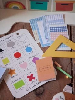 Salle De Classe Triptyque En Bois FSC® Multicolore - Vertbaudet -Jouets Pour Enfants salle de classe triptyque en bois fsc 2