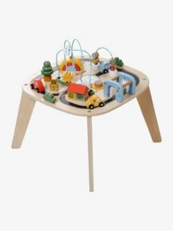 Table D'activités Circuit De Voitures En Bois FSC® Beige - Vertbaudet -Jouets Pour Enfants table dactivites circuit de voitures en bois fsc 3