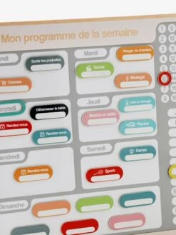 Tableau Organisateur De Semaine Gris - Vertbaudet -Jouets Pour Enfants tableau organisateur de semaine 2