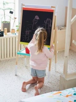 Tableau Pliable Et Réglable En Hauteur 3 En 1 En Bois FSC® Multicolore - Vertbaudet -Jouets Pour Enfants tableau pliable et reglable en hauteur 3 en 1 en bois fsc 2