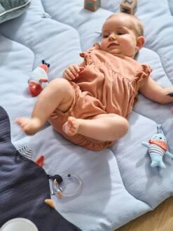 Tapis D'éveil Souple Sans Arche LEON SUR LE PONTON Bleu - Vertbaudet -Jouets Pour Enfants tapis deveil souple sans arche leon sur le ponton 2