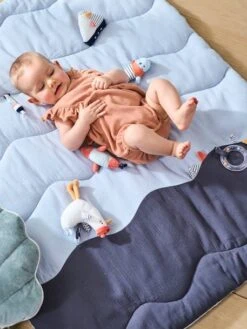 Tapis D'éveil Souple Sans Arche LEON SUR LE PONTON Bleu - Vertbaudet -Jouets Pour Enfants tapis deveil souple sans arche leon sur le ponton 3